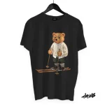 چاپ طرح روی تیشرت خرس اسکی سوار