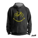 سویشرت نخ پنبه مشکی لبخند دوچرخه