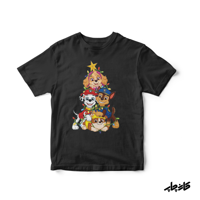 تیشرت بچگانه سگ های نگهبان درخت کریسمس