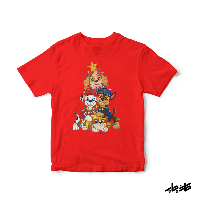 تیشرت بچگانه سگ های نگهبان درخت کریسمس