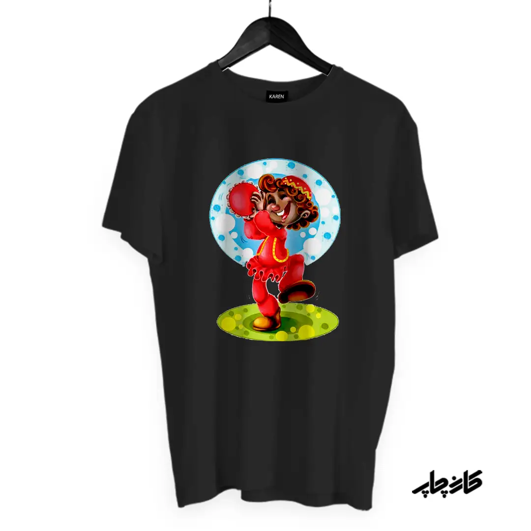 تیشرت نخ پنبه مشکی حاجی فیروز