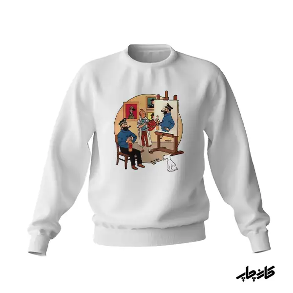 پلیور دورس کرک‌دار تن‌تن سفید