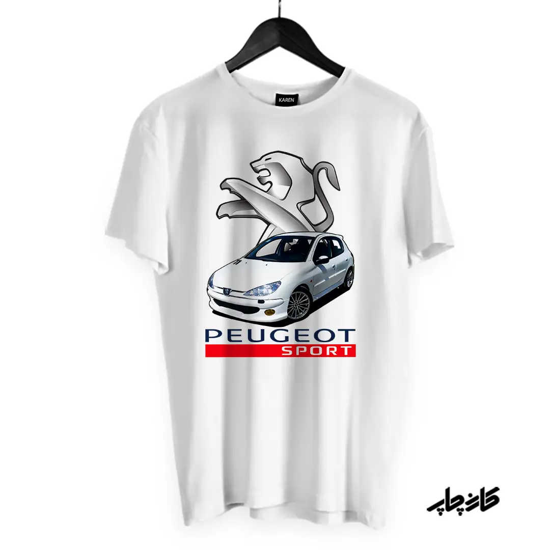 تیشرت طرح پژو 206 Peugeot Sport