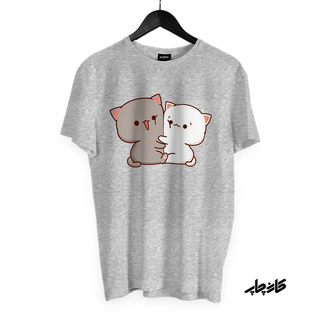 تیشرت گربه های پیچ و گوما چسبیده به هم