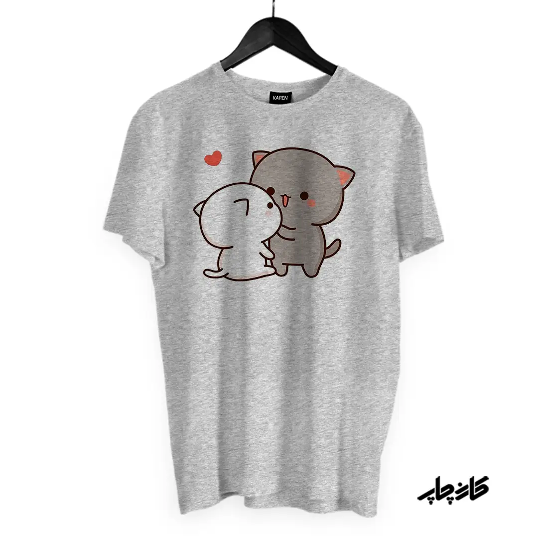 تیشرت گربه های پیچ و گوما بغل هم