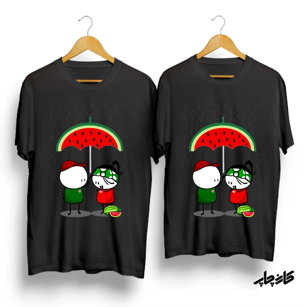 تیشرت ست طرح شب یلدا دختر / پسر چتر هندوانه ای