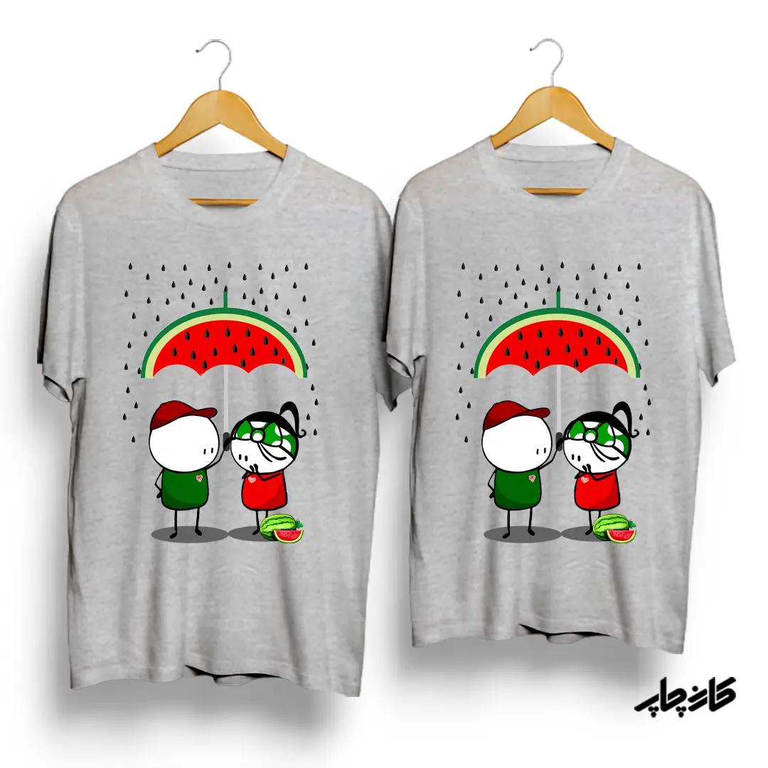 تیشرت ست طرح شب یلدا دختر / پسر چتر هندوانه ای