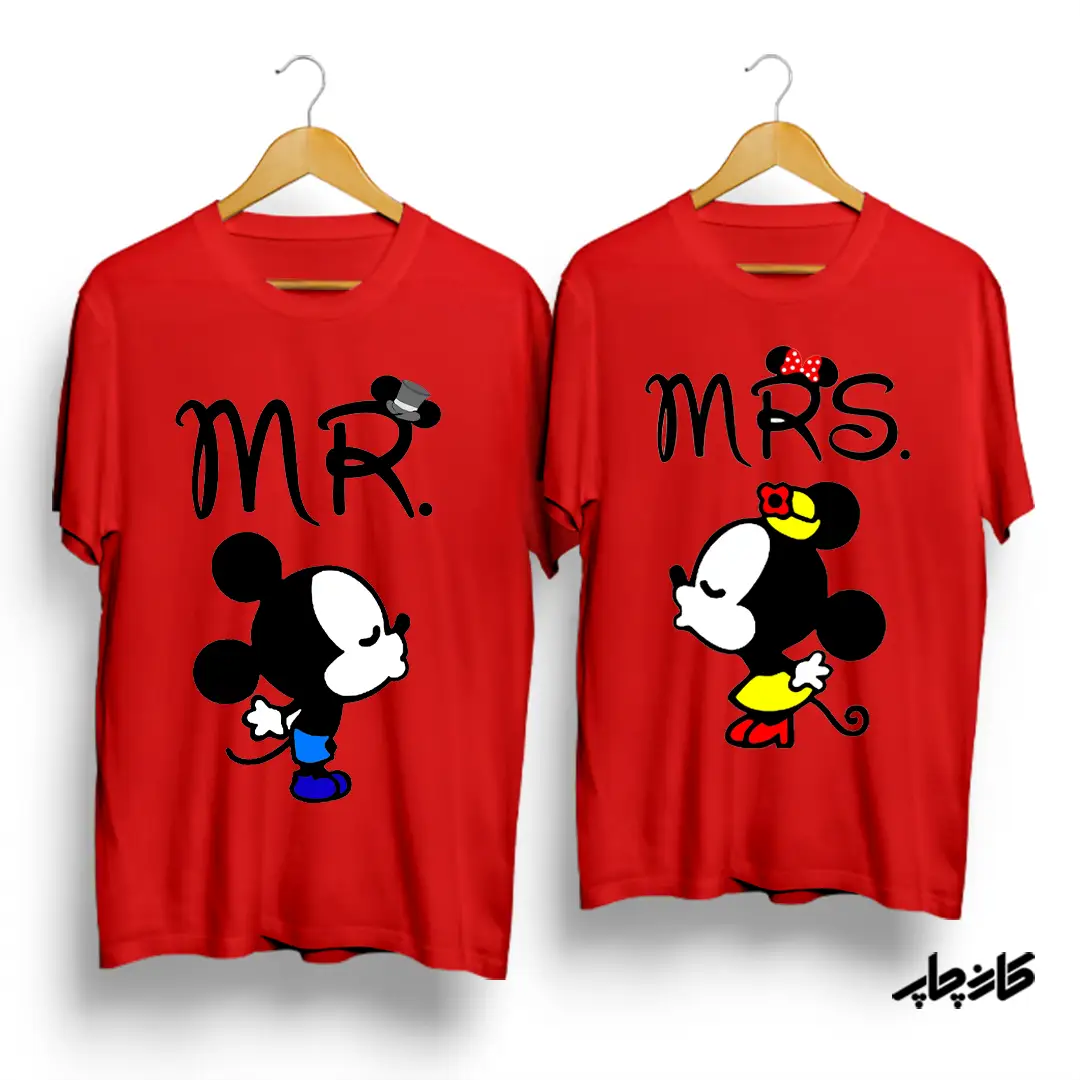 تیشرت ست میکی موز Mr/Mrs
