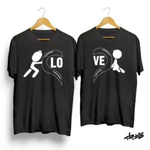 تیشرت ست نخی قلب LOVE