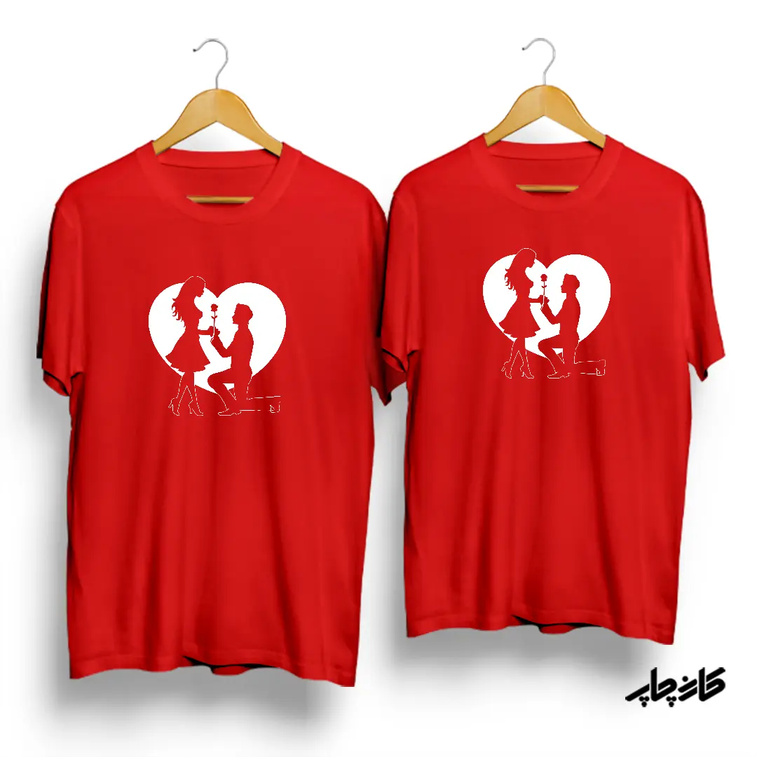 تیشرت ست نخی ولنتاین هدیه گل