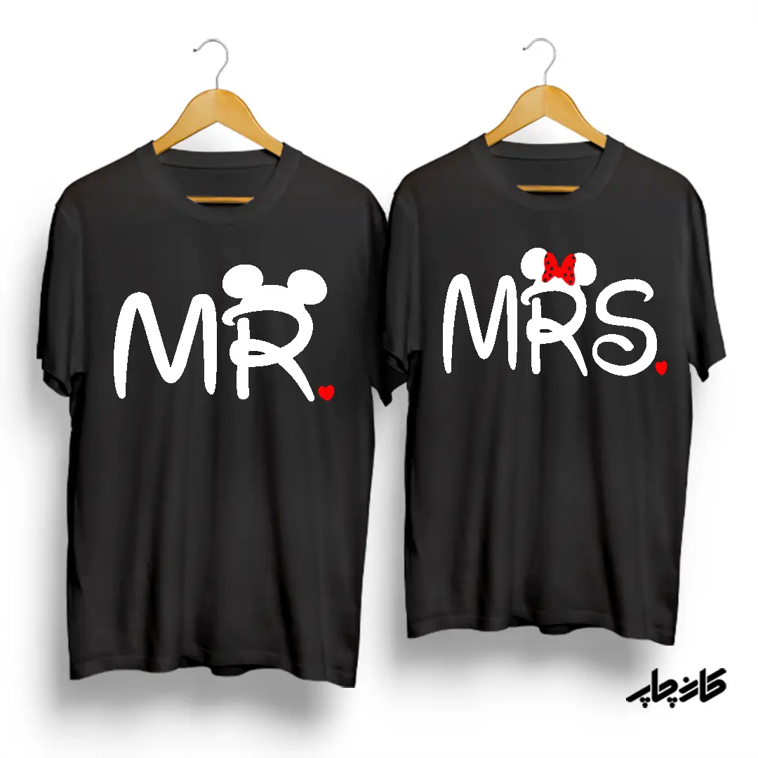 تیشرت ست Mrs/Mr میکی موز