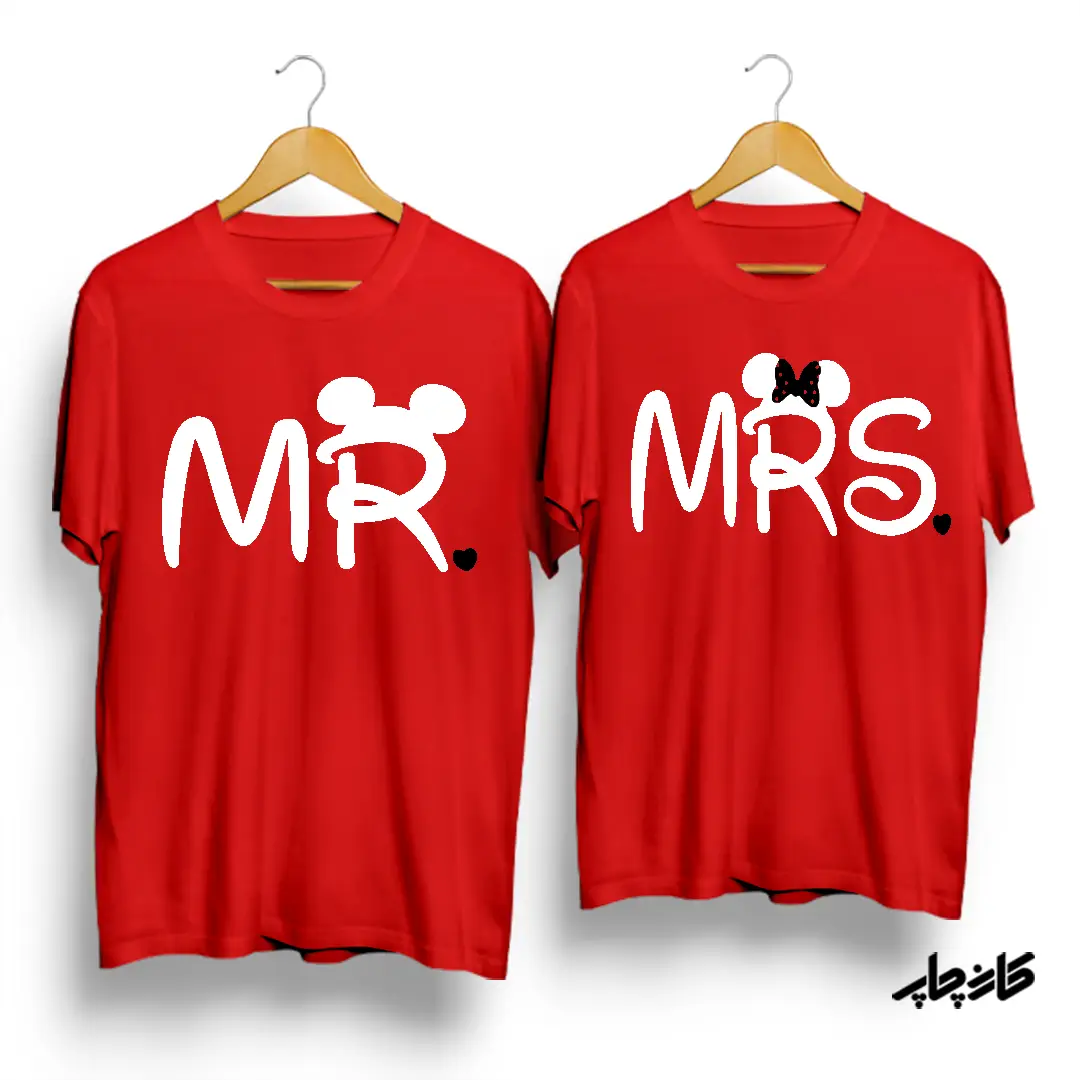 تیشرت ست Mrs/Mr میکی موز