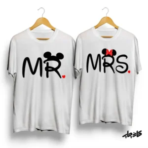تیشرت ست Mrs/Mr میکی موز
