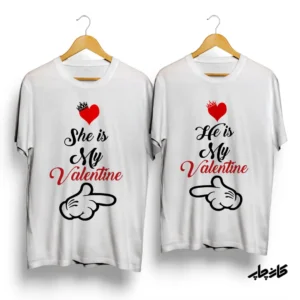 تیشرت ست He/She is my valentine