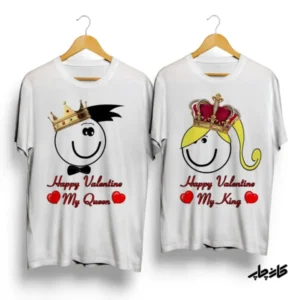 تیشرت ست Happy Valentine My Queen/king