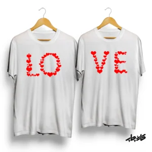 تیشرت ست LOVE قلبی