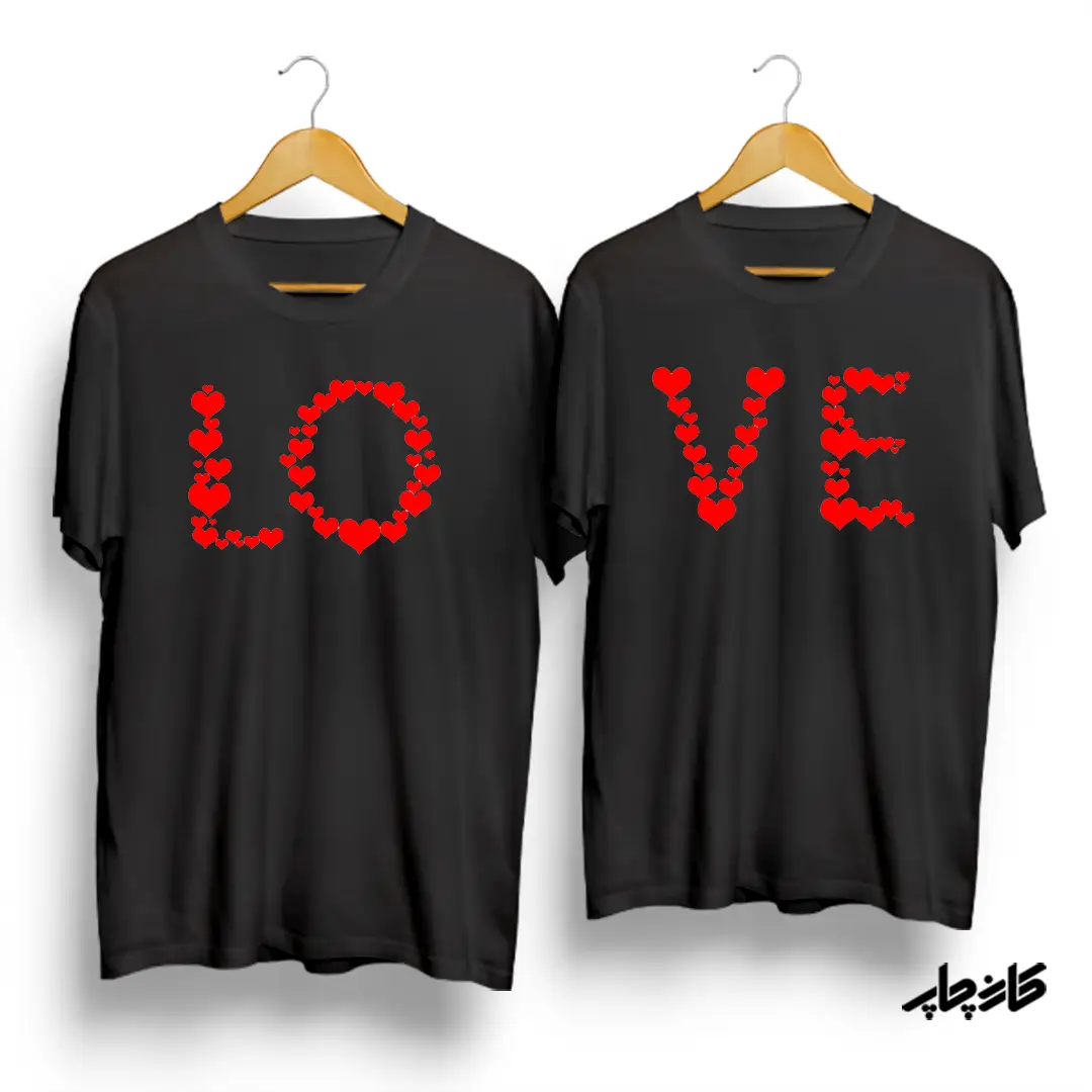 تیشرت ست LOVE قلبی