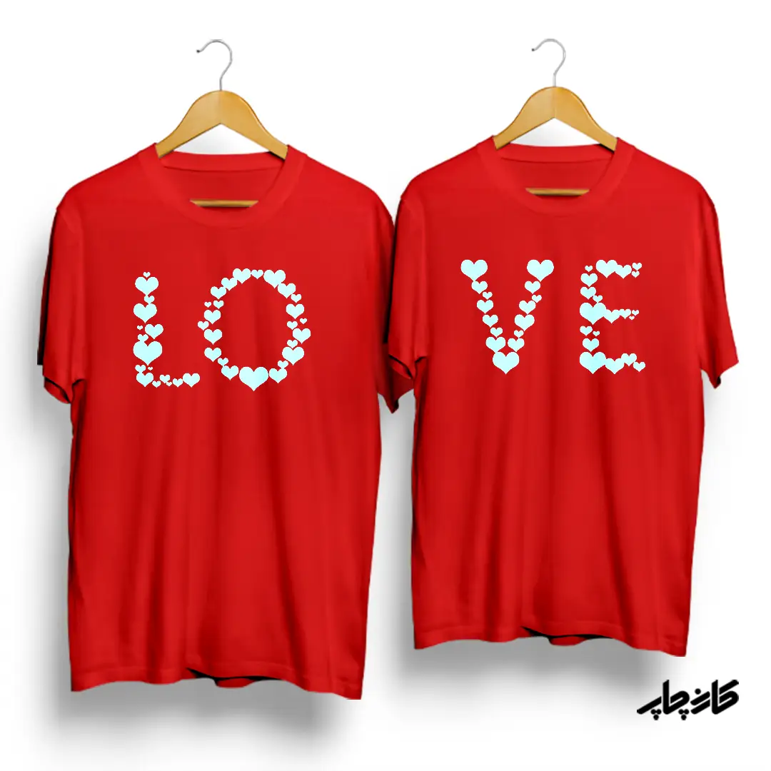 تیشرت ست LOVE قلبی