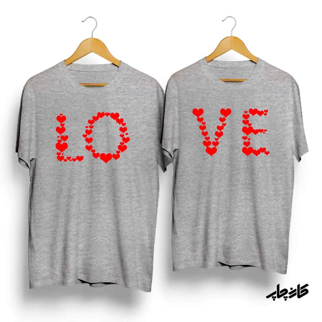 تیشرت ست LOVE قلبی