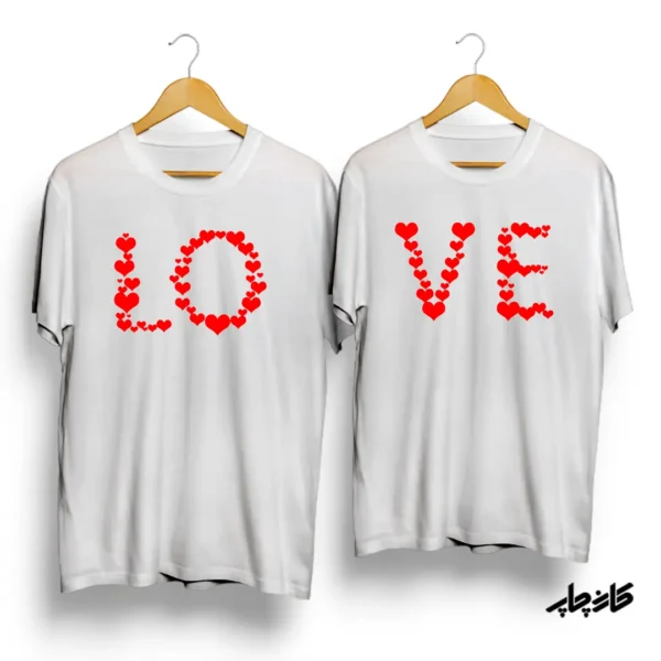 تیشرت ست LOVE قلبی