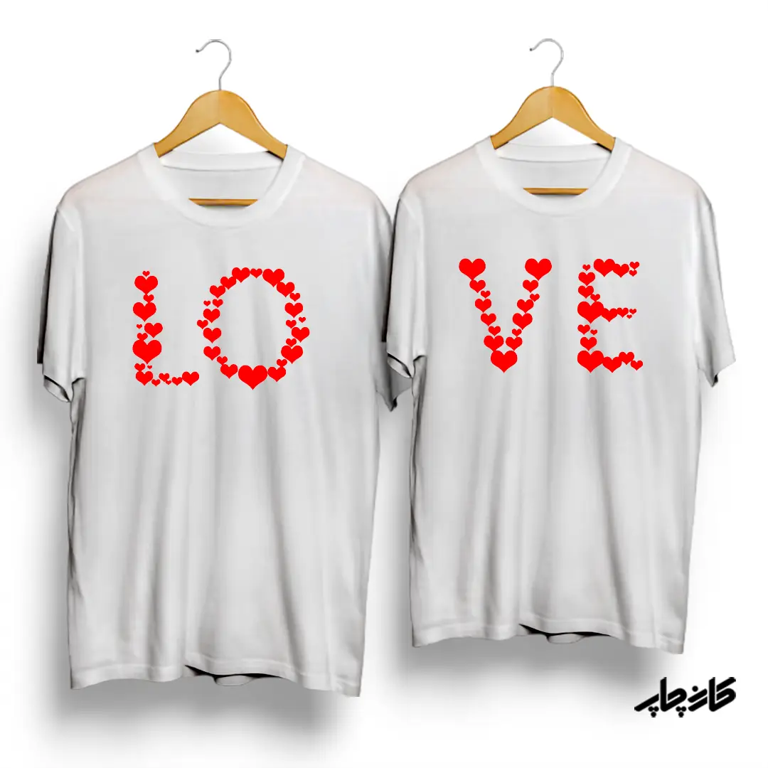 تیشرت ست LOVE قلبی
