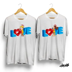 تیشرت ست دختر / پسر سنگ تراش Love