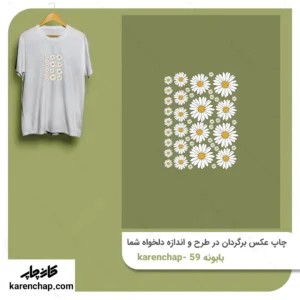برچسب حرارتی طرح مجموعه گل بابونه