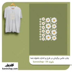برچسب حرارتی طرح مجموعه گل بابونه