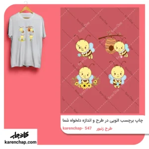 برچسب حرارتی طرح زنبور