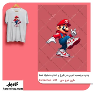 برچسب حرارتی طرح باب اسفنجی