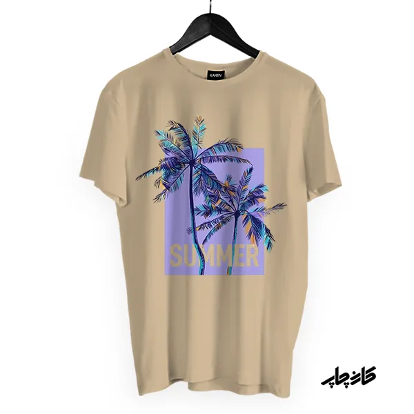 تیشرت نخل استوایی کرمی