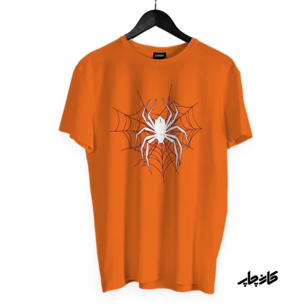 تیشرت اسپایدر سفید نارنجی